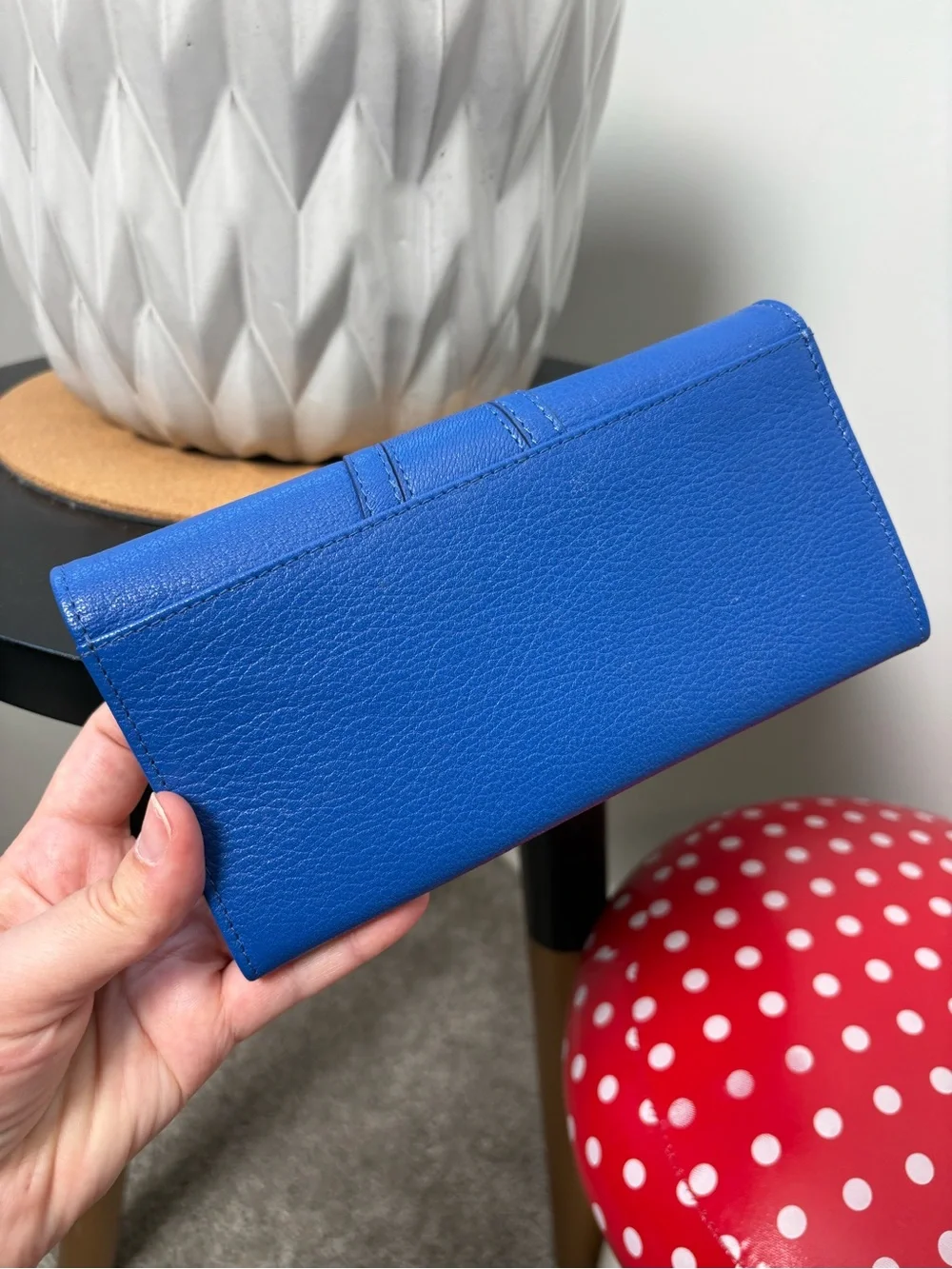 See By Chloe Hana Long Leather Blue Wallet